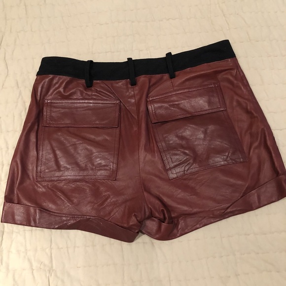 ALC Justina Leather Shorts Sz 2 - Picture 3 of 4